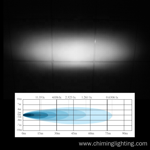 Dual row work light with white amber position